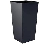 Prosperplast Maceta alta 19 L Urbi Square de plástico CON depósito en color Antracita, 45 (alto) (ancho) x 24 (profundo) cms, 45 cm