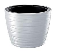 ProsperPlast Maceta Baja con deposito 22L Maze de plastico en Color Blanco (Largo) x 37,5 (Ancho) x 27,9 (Alto) cm