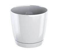 Prosperplast Maceta Mod. begonya Fresh Round con Plato Incluido 21cm. Blanco