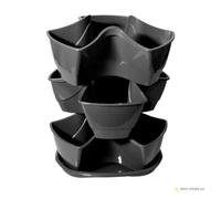 Prosperplast - Maceta para hierbas (29 cm, grafito con depósito de agua)