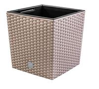 Prosperplast Maceta Rato 10 litros con cubilete para plantar en color mocca 22.3 x 22,3 x 22,8 cm