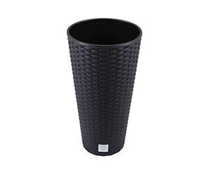 Prosperplast Maceta Rato de 15,5 litros con Inserto 25 x 25 x 47,6 cm en Color Antracita, 15.5 litros