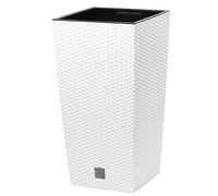 Prosperplast Maceta Rato de 35 litros con inserto 28.7 x 28.7 x 55 cm en color blanco