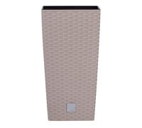 Prosperplast Maceta Rato de 35 litros con inserto 28.7 x 28.7 x 55 cm en color mocca, Moca, 28.7 x 28.7 x 55 cm