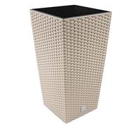 Prosperplast Maceta Rato de 7.2 litros con inserto 17 x 17 x 32.4 cm en color mocca, moca, 17 x 17 x 32.4 cm