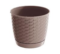 Prosperplast Maceta RATOLLA Round 1,2L., Dimensiones (mm) 145x145x127, Color Mocca