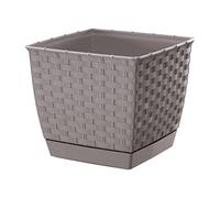 Prosperplast Maceta RATOLLA Square 2,5L., Dimensiones (mm) 165x165x142, Color Mocca