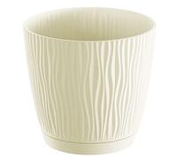 Prosperplast Maceta Sandy P, Dimensiones (mm) 282x282x260, Color Crema
