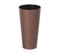 Prosperplast Maceta tubus Slim corten 64l., con depósito, Dimensiones (mm) 400x400x762, Color Cobre