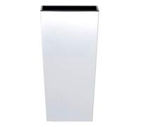 Maceta alta urbi 49 litros, de plastico, 32,5 x 32,5 x 61 cm en color blanco