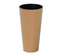 Prosperplast Macetero Alto y Redondo,sin depósito, de 25x25x47,6cm, Capacidad de 9 L.