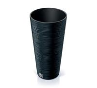 PROSPERPLAST Macetero Color Antracita, con depósito, colección Furu, de 25 x 25 x 48 cm, Capacidad de 7,5 L, ZA5261