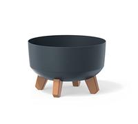 Macetero color antracita,sin depósito , colección GRACIA de 23,5 x 23,5 x 15,5 cm, capacidad de 3,8 L.