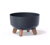 Macetero color antracita eco,sin depósito , colección GRACIA de 23,5 x 23,5 x 15,5 cm, capacidad de 3,8 L.