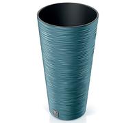 Prosperplast Macetero Color Azul escandinavo, con depósito, colección Furu, de 30 x 30 x 57,5 cm, Capacidad de 15 L.