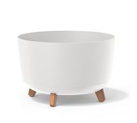 Macetero color blanco,sin depósito , colección GRACIA de 39cm x 39cm x 25,7cm cm, capacidad de 21,5 L.