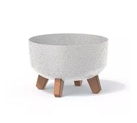 Macetero color blanco roto,sin depósito , colección GRACIA de 23,5 x 23,5 x 15,5 cm, capacidad de 3,8 L.