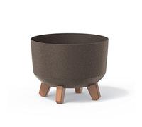 Macetero color café,sin depósito , colección GRACIA de 23,5 x 23,5 x 18,7 cm, capacidad de 5,1 L.