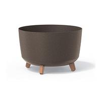 Prosperplast Macetero Color café, con Patas Desmontables, Redondo, colección Gracia de 39 x 39 x 25,7 cm, Capacidad de 21,5 L.