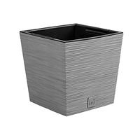 Prosperplast Macetero Color Cemento, con depósito, colección Furu, de 24 x 24 x 23,5 cm, Capacidad de 7,5 L.
