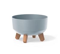 Macetero color gris,sin depósito , colección GRACIA de 23,5 x 23,5 x 15,5 cm, capacidad de 3,8 L.