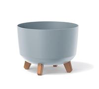 Macetero color gris,sin depósito , colección GRACIA de 29cm x 29cm x 22cm cm, capacidad de 9,8 L.