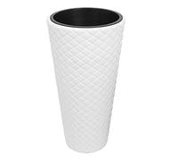 Prosperplast Macetero de plástico Matuba de 40 cm, color blanco