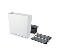 Prosperplast Macetero Jardinera con Maceta para Plantas Macetero con Tiesto para Plantas Urbi Case Torre DUC800T (Blanco)