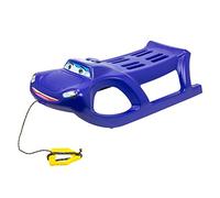 Prosperplast Trineo Zigi-Zet-en Forma de Coche, con Deslizadores de Acero y Cuerda, Azul, 91.3x44.9x29.1 cm