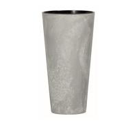 Prosperplast tubus slim effect de plástico con depósito en color cemento, 57,2 (alto) x 30 (ancho) x 30 (profundo) cms