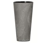 Prosperplast Tubus Slim Effect de plástico con depósito en, Color Gris Oscuro, Altura Aprox: 57 cm