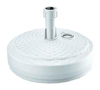 Prosperplast Umbrella Base de sombrilla de Polietileno Redonda con diseño 39 x 39 x 13 cm en Color, Blanco Trenzado