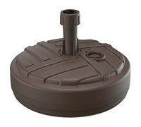 Prosperplast Umbrella Base de sombrilla de Polietileno Redonda con diseño 39 x 39 x 13 cm en Color Chocolate, Marrón Rayas, Redondo