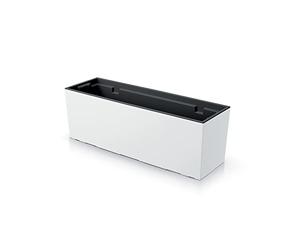 Prosperplast Urbi Case Jardinera con Maceta Macetero para Interior y Exterior Plástico Rectangular 77x23,5x24,6cm (Blanco)