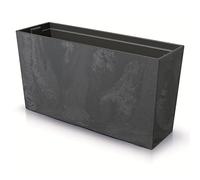 Prosperplast Urbi Case Medio Jardinera Efecto Hormigón con Maceta Interior Jardinera para Uso Interior y Exterior Plástico Rectangular 770x406x235mm 27L Antracita