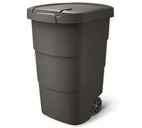 Prosperplast Wheeler 95L - Cubo de basura universal con ruedas y tapa, color negro
