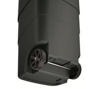 Prosperplast Wheeler - Cubo de basura universal con ruedas y tapa, 110 L, color negro