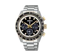 Seiko Prospex Speedtimer Chrono SSC941P1 Men's Solar Watch, Steel, Black Background, Gold finishing