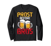 Prost Before Bros Funny German Beer Humor Alemania Beber Manga Larga