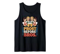 Prost Before Bros Funny Oktoberfest Group Beer Drinking Camiseta sin Mangas