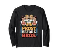 Prost Before Bros Funny Oktoberfest Group Beer Drinking Manga Larga