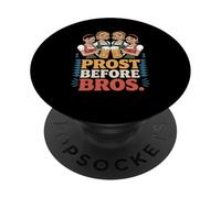 Prost Before Bros Funny Oktoberfest Group Beer Drinking PopSockets PopGrip Adhesivo