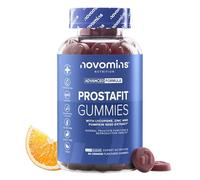 Próstata Complejo con Saw Palmetto - 60 Gominolas - con Calabaza, Ortiga, Zinc, Licopeno, Shiitake y Reishi - Sin Gluten - Apoyo a la Próstata del Hombre y Salud Urinaria - Novomins