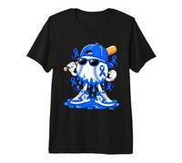 Prostate Cancer Awareness Baseball Drip Bleu Ribbon Camiseta Premium