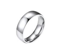 PROSTEEL 6mm Anillo del Estilo Sencillo de Acero Inoxidable para Hombre y Mujer, Anillo Matrimonio Compromiso Midi -Talla 12