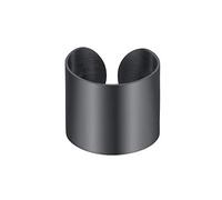 PROSTEEL Anillo Grabable 17mm Grande Ajustable Dedo Nudillo, Chunky Finger Ring Argolla Abierta Manguito Negro