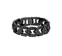 PROSTEEL Brazalete Negro Hombre, Pulsera Grande Esclava 21cm Largo