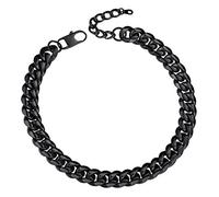 PROSTEEL Cadena Hombre curb cuba Chain Collar de Aleación Plateado 6mm cadena cubana miami 66cm collares hombres de oro tono