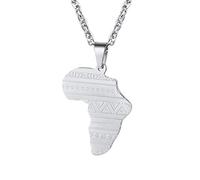 PROSTEEL Colgante Africano Bisuteria Etnica Totem de Africa Hip Hop Rock, Platino