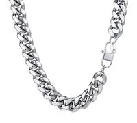 PROSTEEL Collar Hombre Cuba Curb cadena gruesa cadena cubana cadena serpiente cadena chula cadena gruesa cadena de plata acero inoxidable alta calidad perfecto regalo
